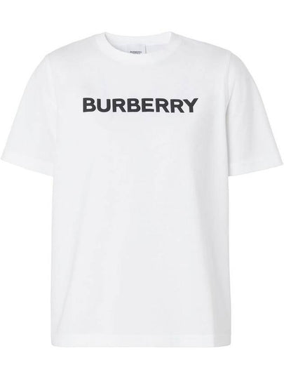 Logo Print Cotton Short Sleeve T-Shirt White - BURBERRY - BALAAN 2