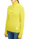 Half Zip-Up Knit Top Yellow - MONCLER - BALAAN 3