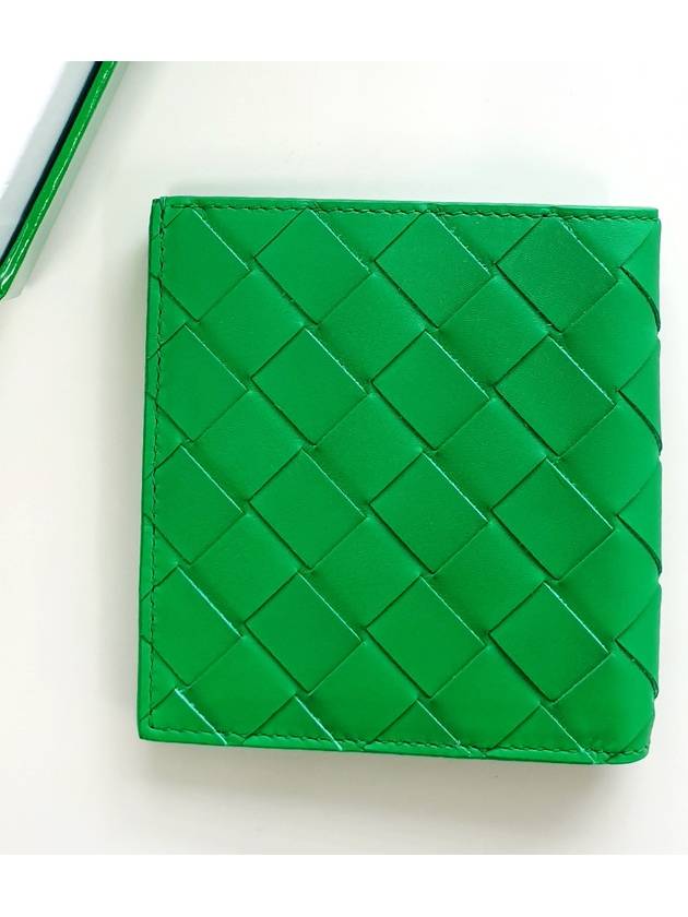 Intrecciato Bifold Half Wallet Green - BOTTEGA VENETA - BALAAN 3