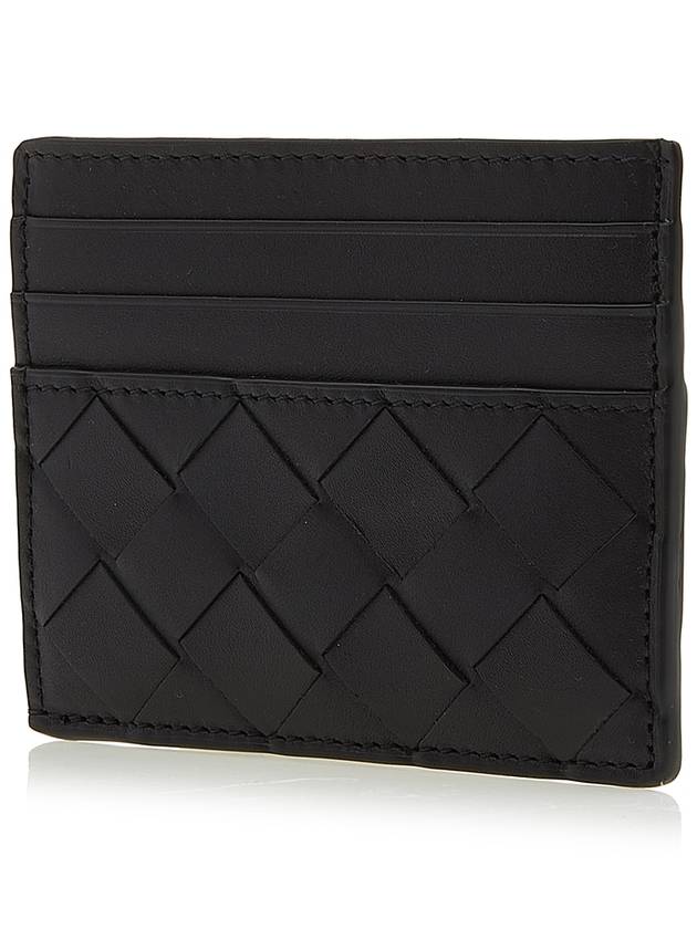 Intrecciato Leather Card Wallet Dark Navy - BOTTEGA VENETA - BALAAN 3