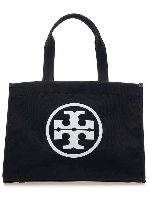 Ella Canvas Large Tote Bag Black - TORY BURCH - BALAAN 2