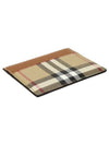 Check Print Leather Card Holder Beige - BURBERRY - BALAAN 4