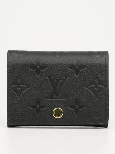 Louis Vuitton Business Card Holder Monogram Embossed Leather Black M58456 - HERMES - BALAAN 1