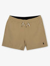 Embroidery Pony Logo Swim Shorts Khaki - POLO RALPH LAUREN - BALAAN 3