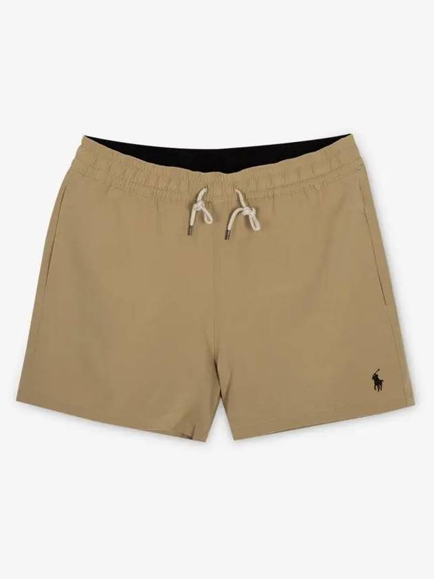 Embroidery Pony Logo Swim Shorts Khaki - POLO RALPH LAUREN - BALAAN 3