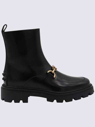 Tod'S Black Leather Boots - TOD'S - BALAAN 1