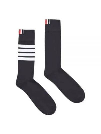 Men's Diagonal Light Weight Midi Socks Dark Grey - THOM BROWNE - BALAAN 2