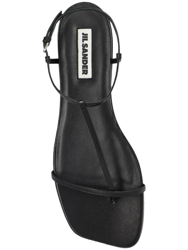 JIL SANDER Leather Sandals, Women's, Black - JIL SANDER - BALAAN 6