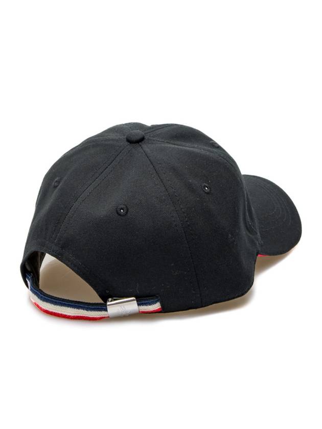 Gabardine Logo Patch Ball Cap Black - MONCLER - BALAAN 3