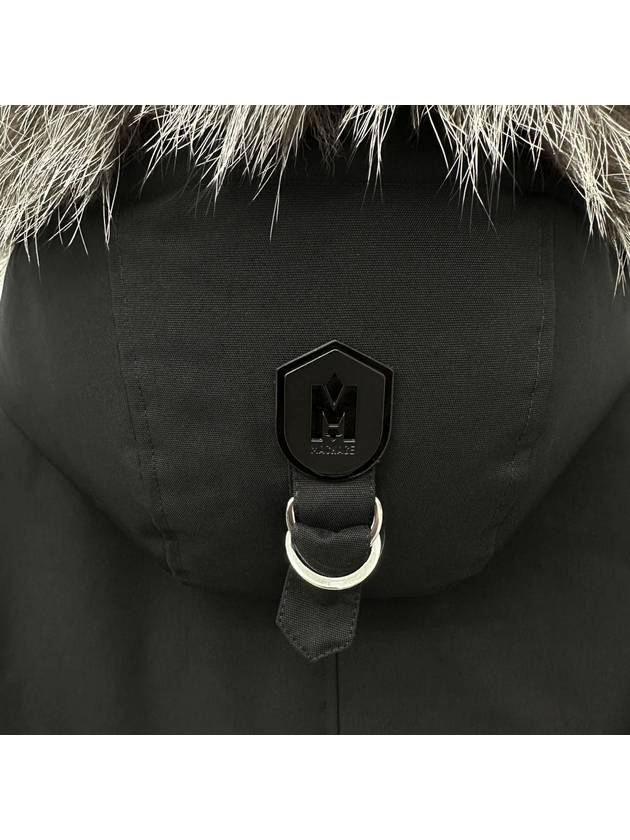 Edward Silver Fox Fur Hoodie Down Parka Black - MACKAGE - BALAAN 10