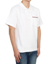 RWB Pocket Interlock Cotton Short Sleeve Polo Shirt White - THOM BROWNE - BALAAN 4