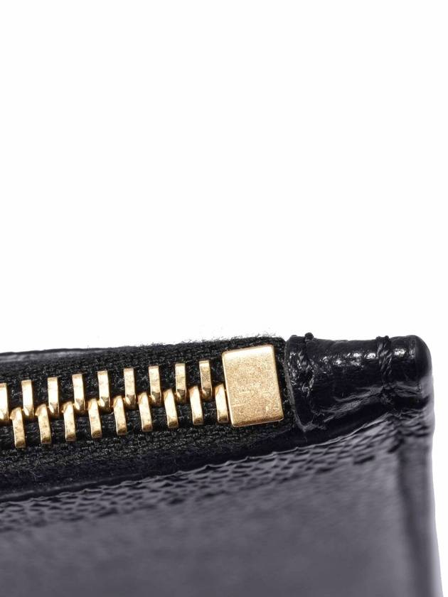 Women s Black Pebble Grain Large Clutch - THOM BROWNE - BALAAN 5