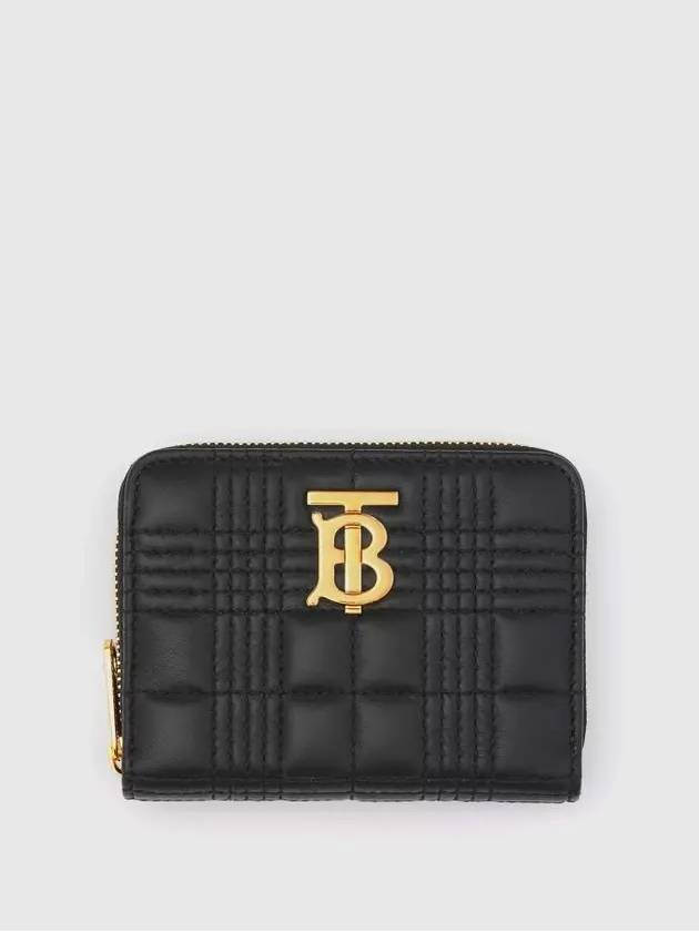 Women's Lola Quilted Zipper Card Wallet Black - BURBERRY - BALAAN 4