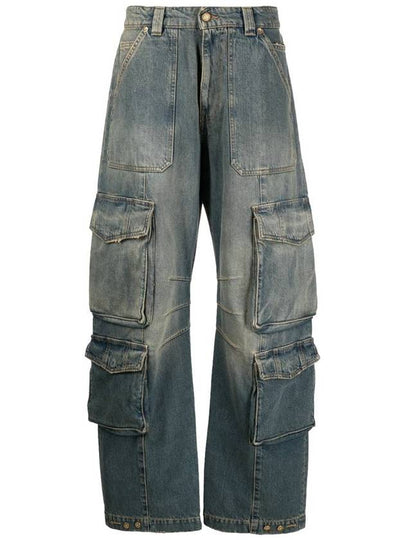 Distressed Finish Denim Wide Jeans Blue - GOLDEN GOOSE - BALAAN 2