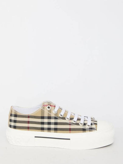 Vintage Check Cotton Sneakers Archive Beige - BURBERRY - BALAAN 2