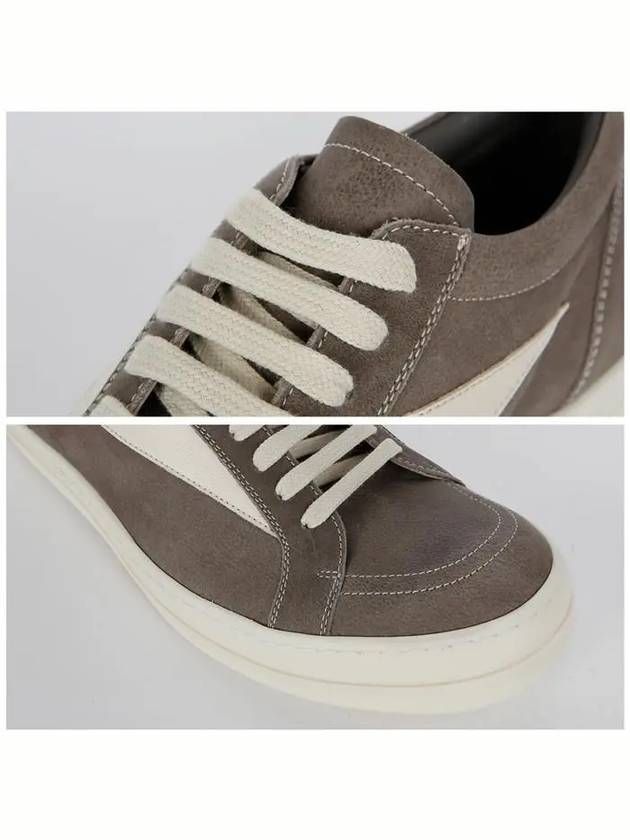 Vintage Leather Low Top Sneakers Grey - RICK OWENS - BALAAN 6