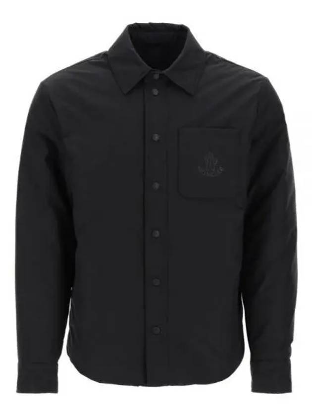 Men's Logo Long Sleeve Shirt Black - MONCLER - BALAAN 2