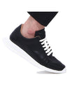 Oblique Lace Up Runner Low Top Sneakers Black - RICK OWENS - BALAAN 1