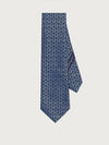 Gancini Silk Tie Blue - SALVATORE FERRAGAMO - BALAAN 4