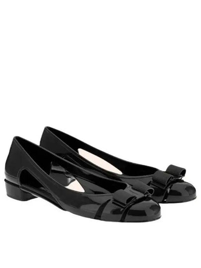 Vara Bow Jelly Ballet Flat Black - SALVATORE FERRAGAMO - BALAAN 2