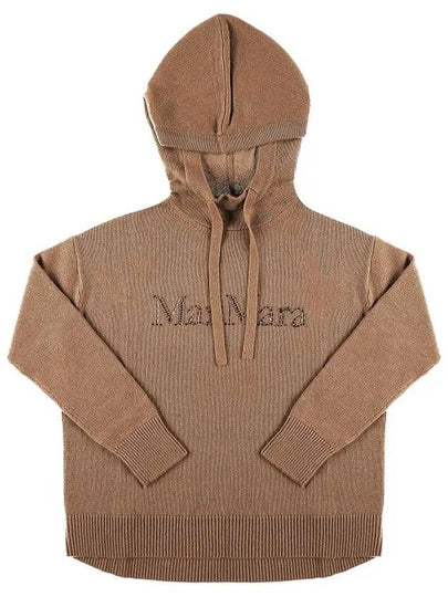 Gorizia Wool Cashmere Knit Hoodie Brown - MAX MARA - BALAAN 2