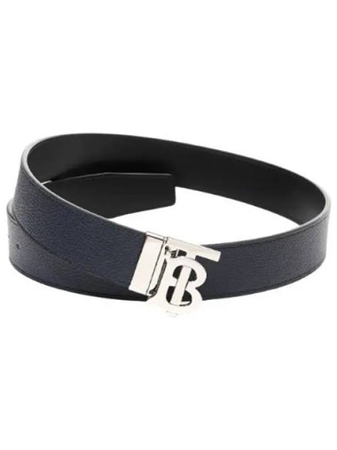 Reversible monogram motif leather belt - BURBERRY - BALAAN 1