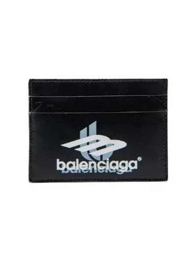 Logo Print Leather Card Wallet Black - BALENCIAGA - BALAAN 2