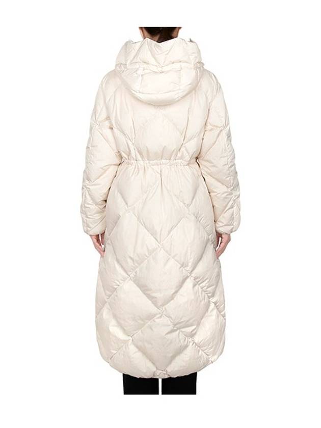 White Mirano Hooded Goose Down Jacket MIRANO 008 - MAX MARA - BALAAN 4