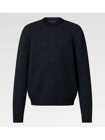 1AGHU6 LV Blazon All Over Embroidered Crew Neck - LOUIS VUITTON - BALAAN 1