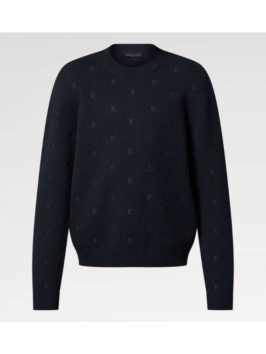 1AGHU6 LV Blazon All Over Embroidered Crew Neck - LOUIS VUITTON - BALAAN 1