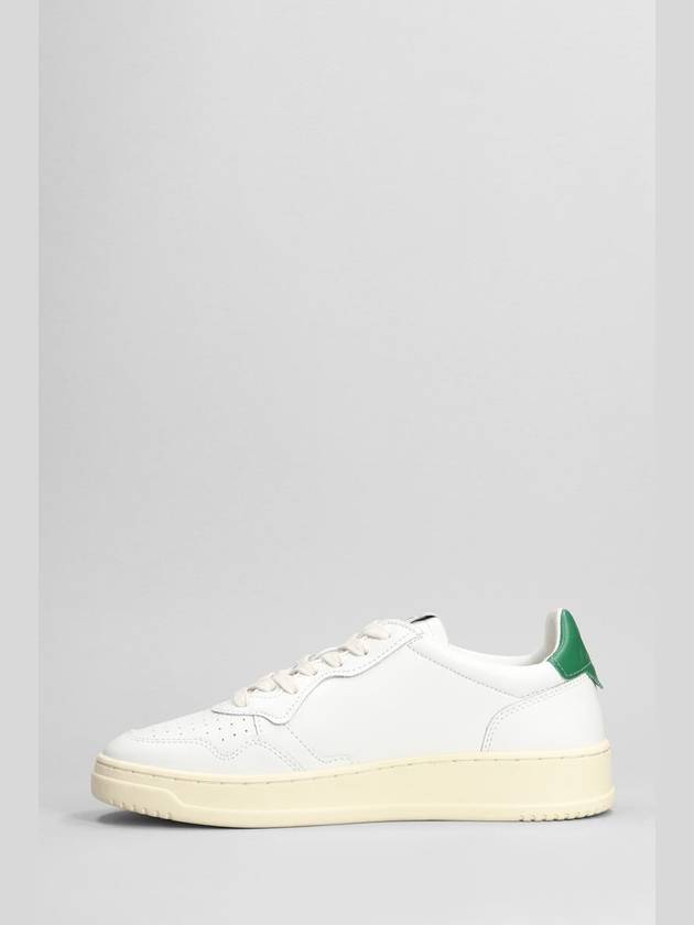 Medalist Green Tab Leather Low Top Sneakers White - AUTRY - BALAAN 4