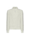 Mock Neck Half Zip-Up Knit Top Beige - A.P.C. - BALAAN 1