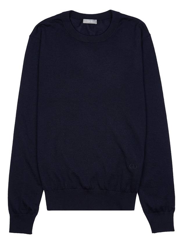 CD Icon Signature Cashmere Jersey Knit Top Navy - DIOR - BALAAN 8