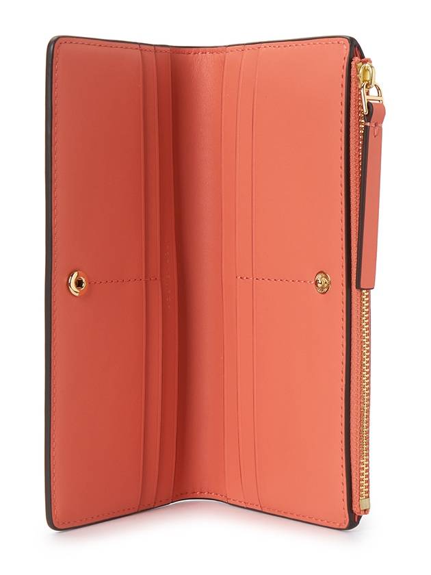 Robinson Zipper Slim Card Wallet Coral - TORY BURCH - BALAAN 6