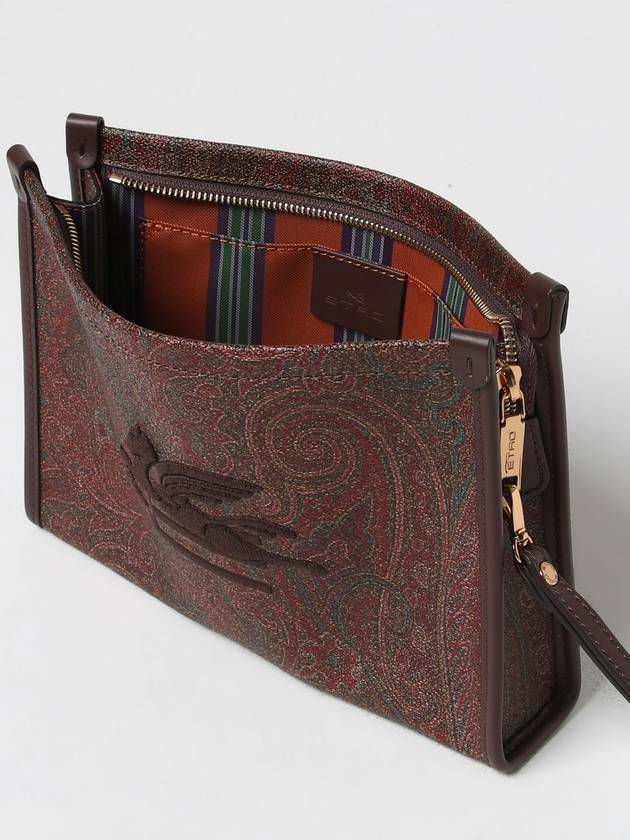 Paisley Jacquard Zipped Clutch Bag Brown - ETRO - BALAAN 5