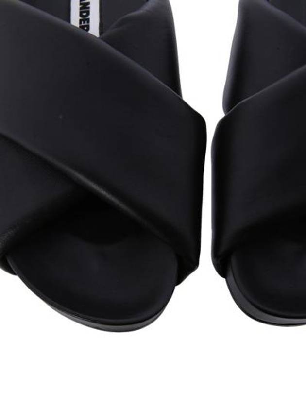 Leather Slide Sandals Black - JIL SANDER - BALAAN 3