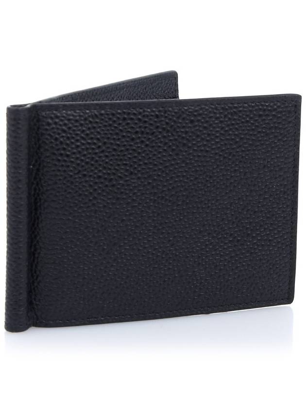 Men's Three Stripes Tab Classic Money Clip Card Wallet Black - THOM BROWNE - BALAAN 3