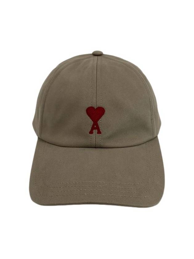 De Coeur Embroidered Logo Ball Cap Beige - AMI - BALAAN 2