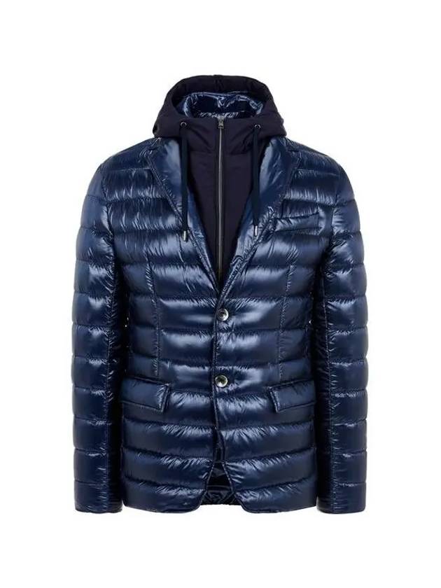 10 off all Wonder Week items Men s Detachable Hood Goose Down Padded Jacket Navy - HERNO - BALAAN 1