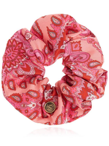 Etro Silk Hair Scrunchie, Women's, Pink - ETRO - BALAAN 1