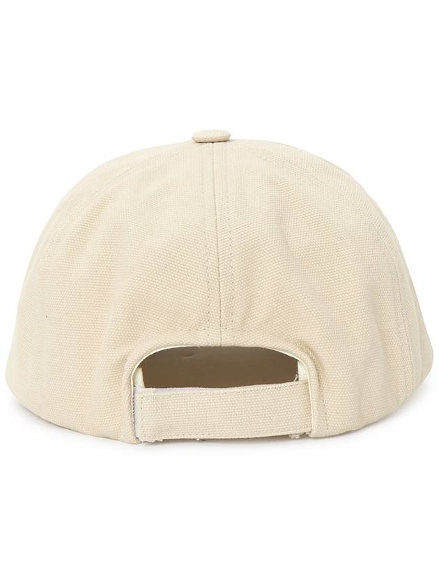 Tyron Logo Cotton Ball Cap Ecru Blue - ISABEL MARANT - BALAAN 5