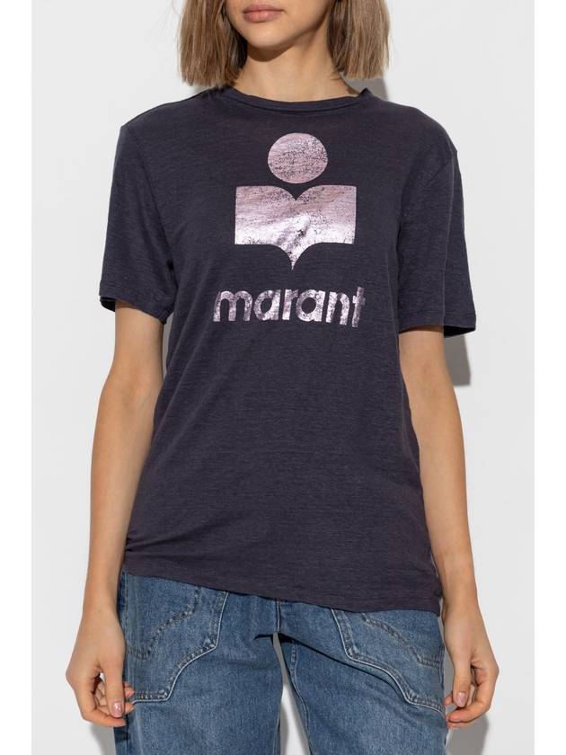 Marant Etoile T-shirt Zewel, Women's, Navy Blue - ISABEL MARANT ETOILE - BALAAN 3