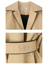 Women's Line Detail Belted Coat Beige - BALENCIAGA - BALAAN.