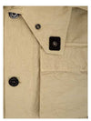 Men's Logo Patch Pocket Detail Jacket Beige - STONE ISLAND - BALAAN 4