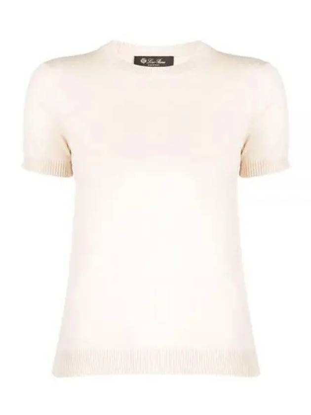 Val D Orcia Crewneck Silk Cashmere Knit Top Ivory - LORO PIANA - BALAAN 2