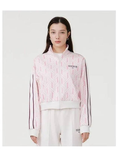 R Chain Crop Track Top Women Light Pink - REEBOK - BALAAN 1