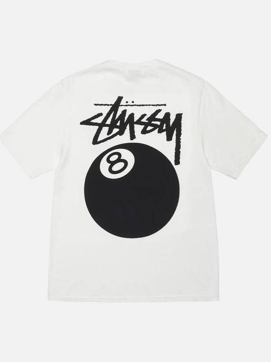 8-Ball Pigment Dyed Short Sleeve T-Shirt White - STUSSY - BALAAN 2