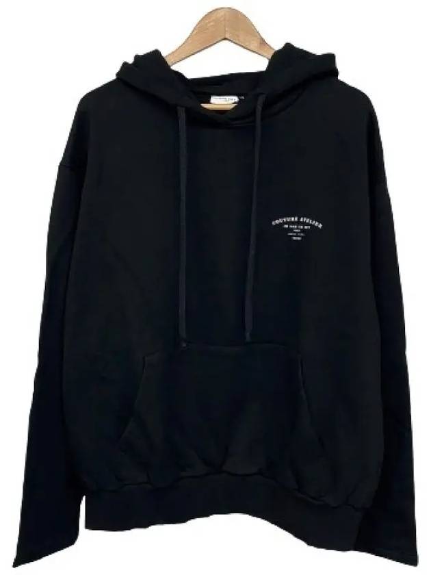 NUS19275 009 Back Logo Hoodie Black - IH NOM UH NIT - BALAAN 2