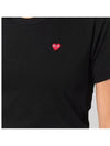 Mini Red Heart Wappen Short Sleeve T-Shirt Black - COMME DES GARCONS - BALAAN 9