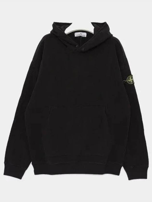 Compass Logo Patch Hoodie Black - STONE ISLAND - BALAAN 2